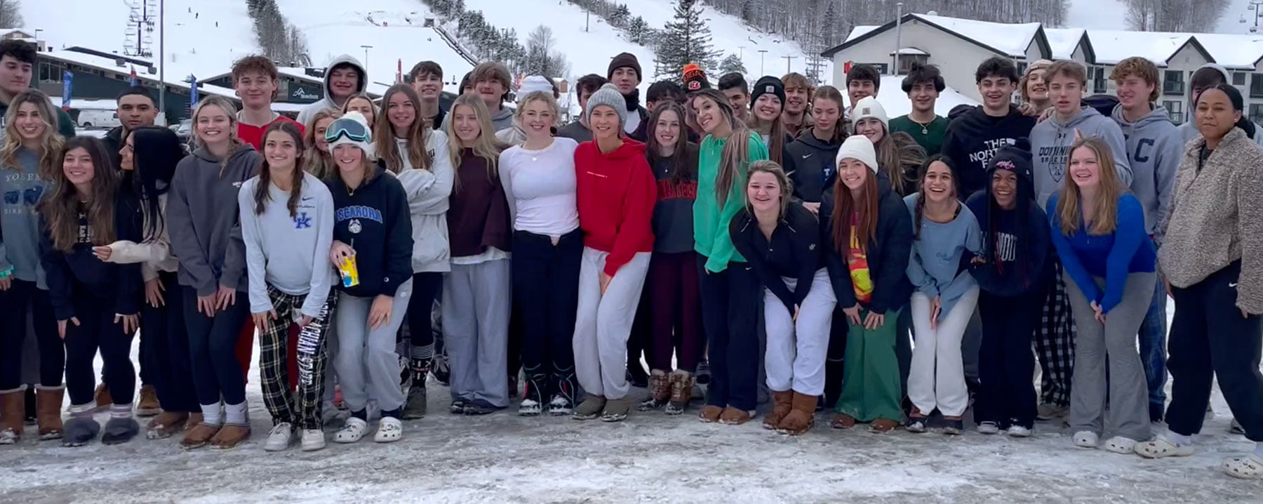 Ski Travel group at Mt St-Anne ski resort