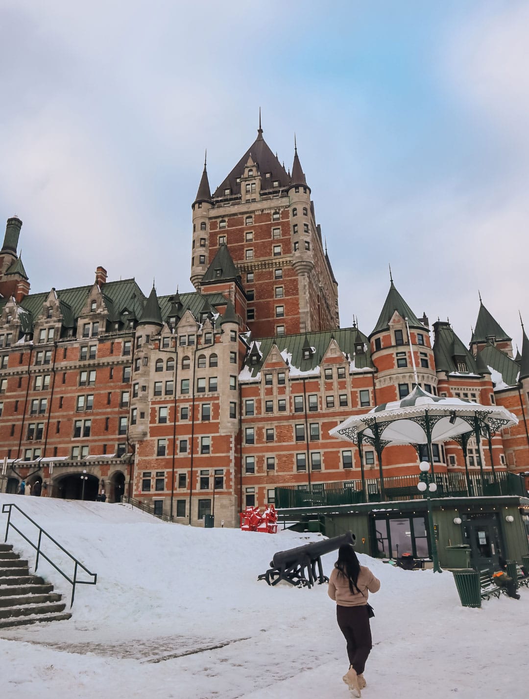 Chateau Frontenac under snow
